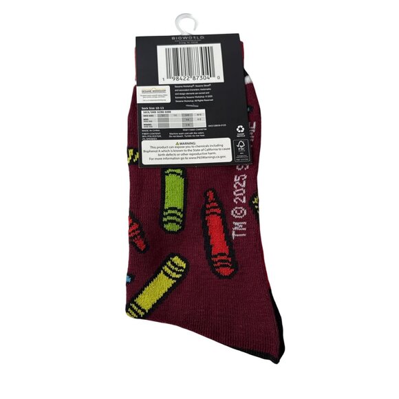 Elmo Men’s Crew Socks Red Sesame Street Graphic Novelty Fun Gift NWT - Picture 2 of 2